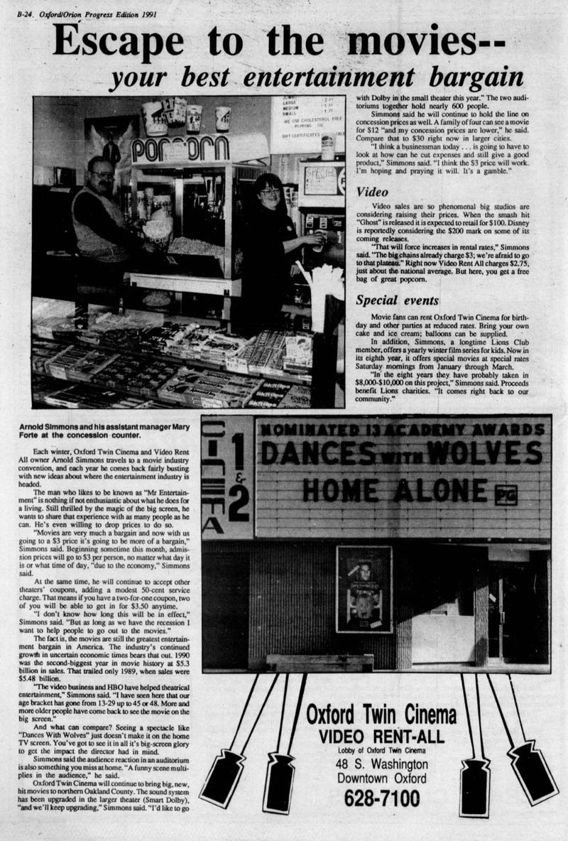 GQT Oxford 7 (Oxford Cinema 7) - March 20 1991 Article (newer photo)